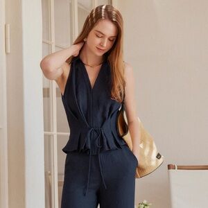 OGL Navy Sleeveless Top
